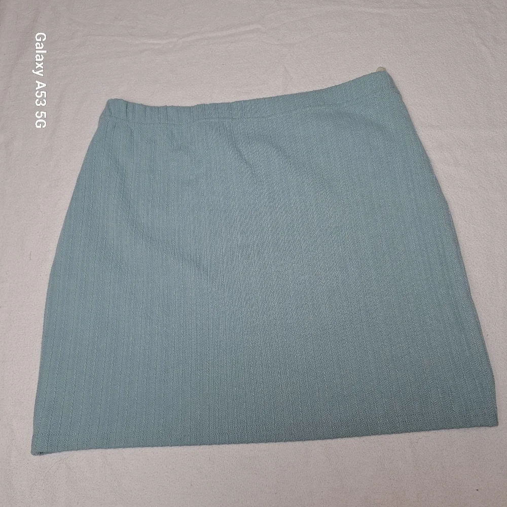 Fashion Nova Light Blue A-Line Skirt